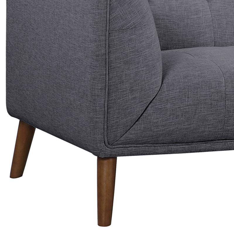 Causeuse Reema, Polyester gris foncé