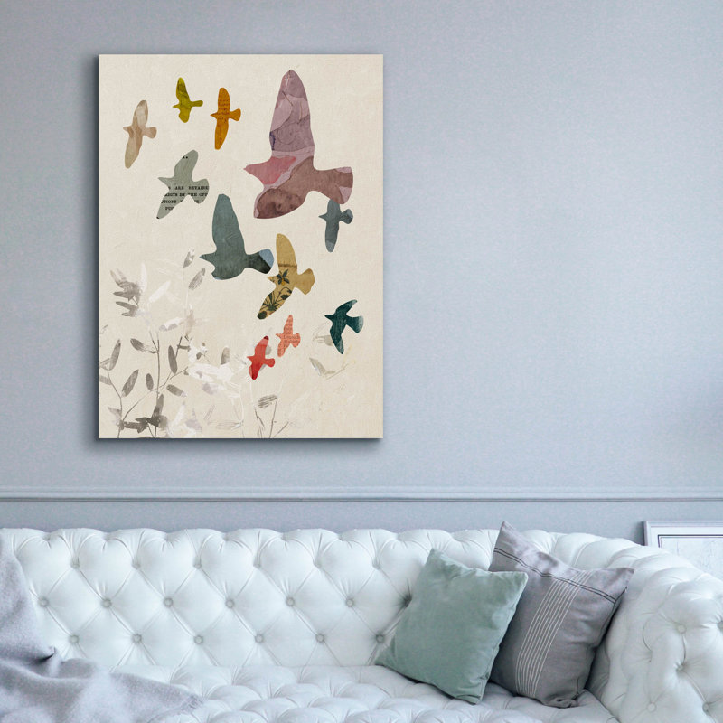  «Flocking 2» par Victoria Barnes, art mural sur toile, 40 po x 54 po