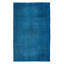 Tapis d'inspiration art déco bleu 5,5 x 8,8 pi fabriqué à la main d'inspiration art déco pour des intérieurs modernes