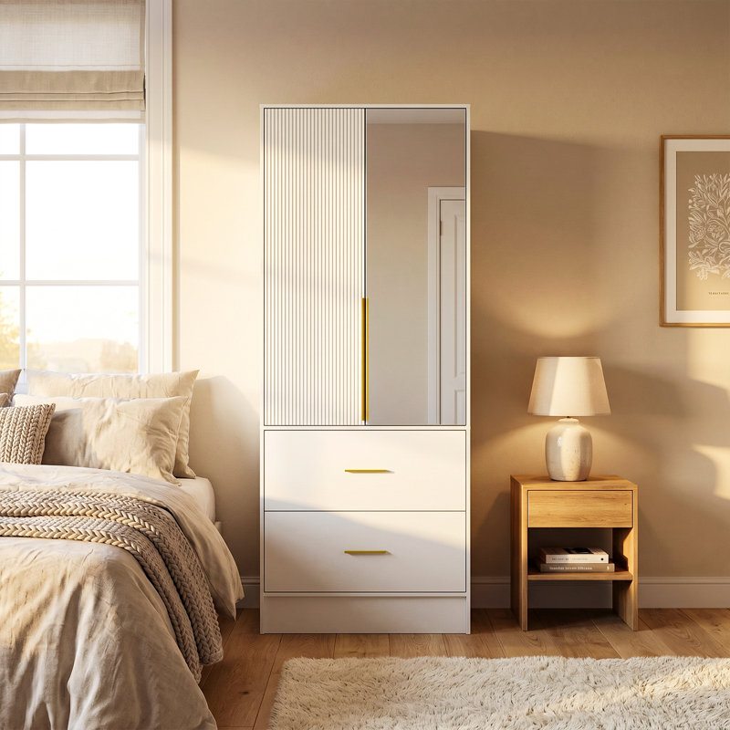 2 Door Manufactured Wood Wardrobe