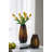 Textured Glass Vase - Amber-855872101