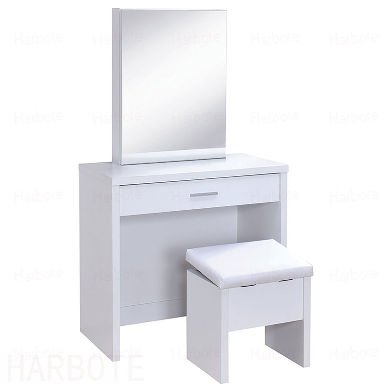 Coiffeuse avec miroir et tabouret Walsh