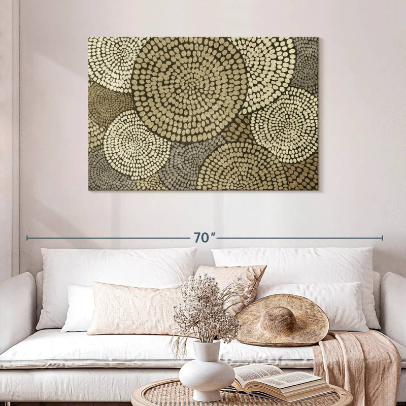 Avery African Tribal Circles, 30" H x 45" W