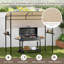 BBQ Shelter, Grill Gazebo With Serving Shelf And Storage Hooks-394502914