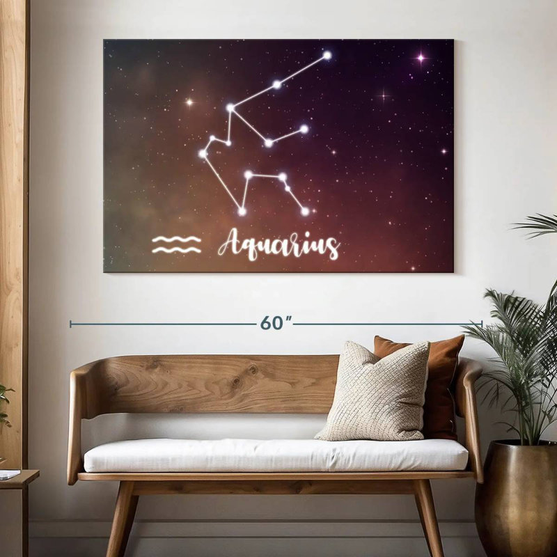 Adella Aquarius Constellation, H 34 po x l 51 po