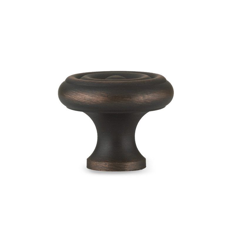 Poignée ronde Expression de 1 1/4 po de diamètre, Bronze huilé et brossé