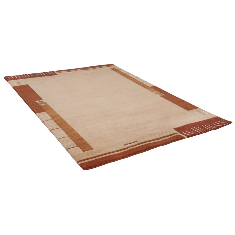 Cheviotdale Hand-Knotted Wool Brown Rug, Rectangular 60 x 90cm