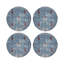 Jewel White Vegan Leather Round Coasters-29078222