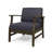 Club Chairs Set Of 2, Dark Grey