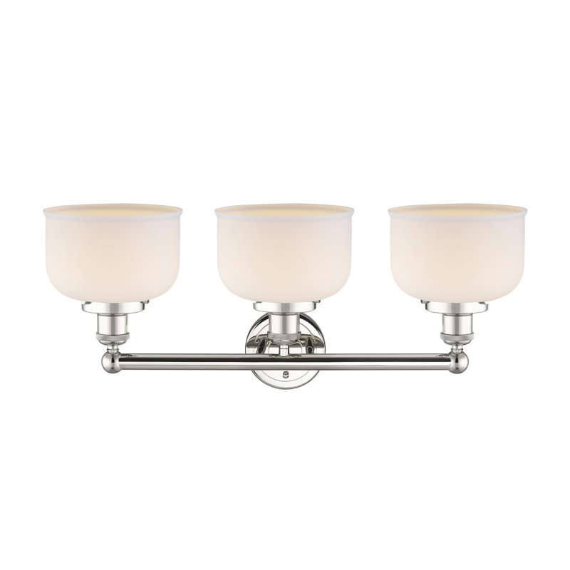 Raykwan 3 - Light Dimmable Vanity Light, Matte White, Polished Nickel