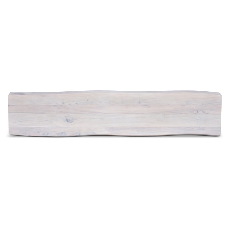 Brooks Bench, White Wash, 18" H x 102" W x 15" D