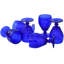 Verres bleu cobalt mid-century Mid-Century soufflés à la main - S / 6