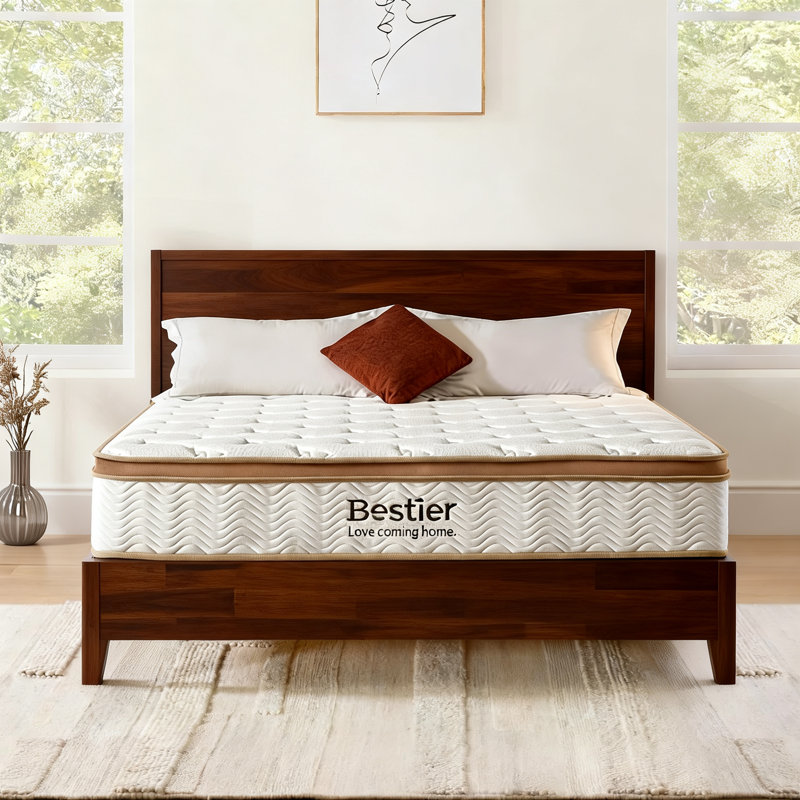 Matelas hybride moyen 12 po avec mémoire de forme rafraîchissante dans une boîte, Très grand lit, 12"