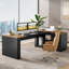 Bureau de direction en L 78,7 po avec armoire Starage-1883382252