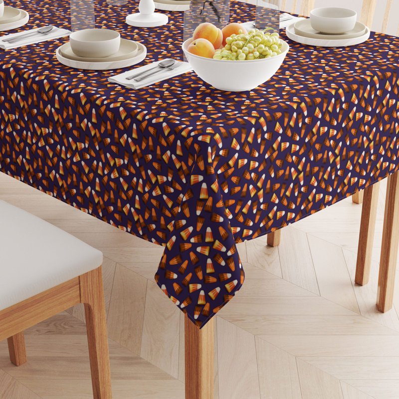 Hackensack Geometric Halloween Tablecloth, 104" L x 60" W