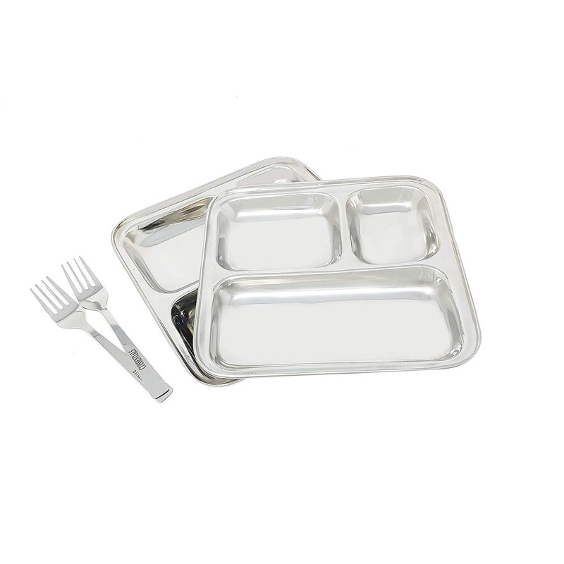 Ensemble de 4 plats de service divisés 3 pièces Burwell