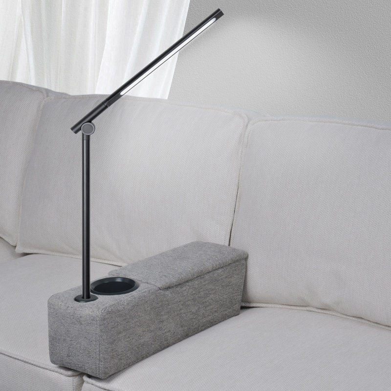 Smart Armrest 6" Wide Adjustable Sofa Armrest with LED Light and Wireless Charge Stand Seamlessly Fit Sectional Sofas