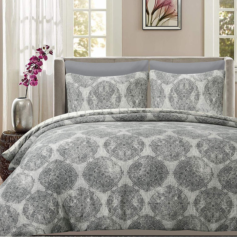 Ensemble de housse de couette réversible, Housse de couette très grand + 2 taies décoratives
