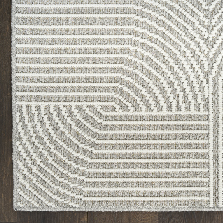 Coedy Grey Ivory Modern Indoor Rug