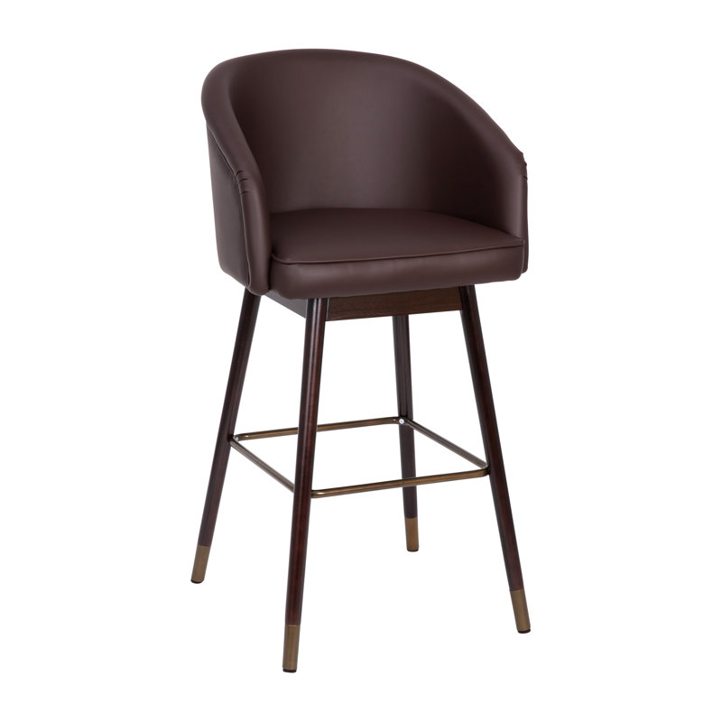 Tabouret de comptoir 26,25 po, Tabouret de bar (siège d'une hauteur de 30 po), Brun