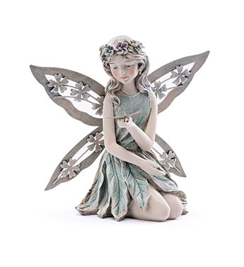 Kneeling Fairy With Dragonfly