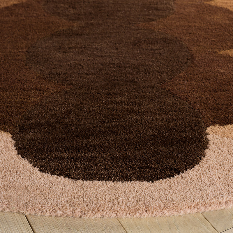 Metro Hand Tufted Wool;Cotton Geometric Indoor Rug, 6'-0" x 6'-0" Round