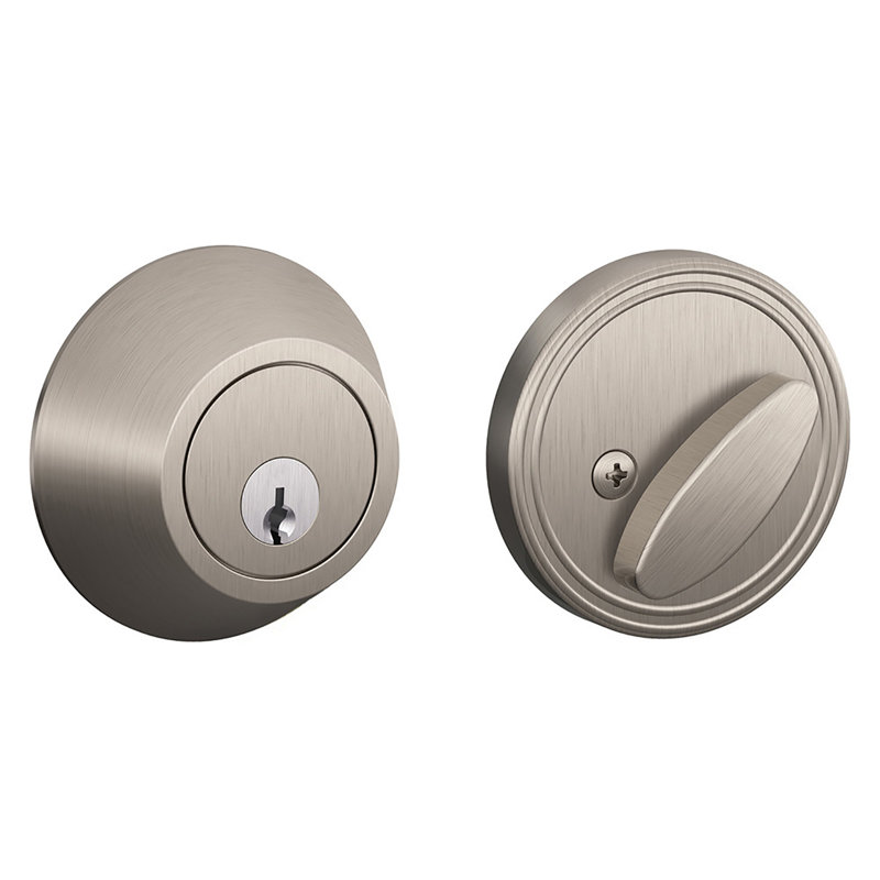 J Series Single Cylinder Deadbolt Ul Version, Satin Nickel