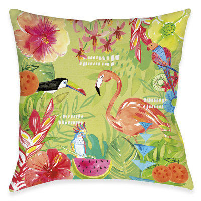 Tutti Fruity Floral Throw Pillow