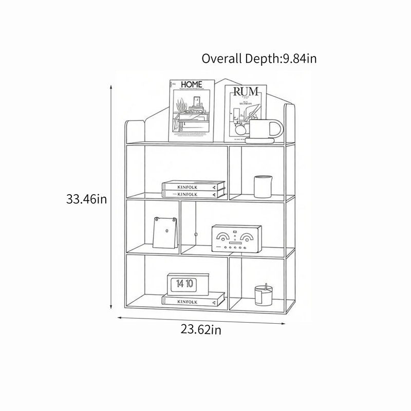 Bibliothèque élégante en acrylique, Teal