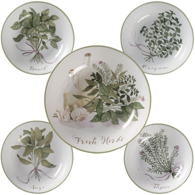 Certified International Fresh Herbs Pasta Bowl Set