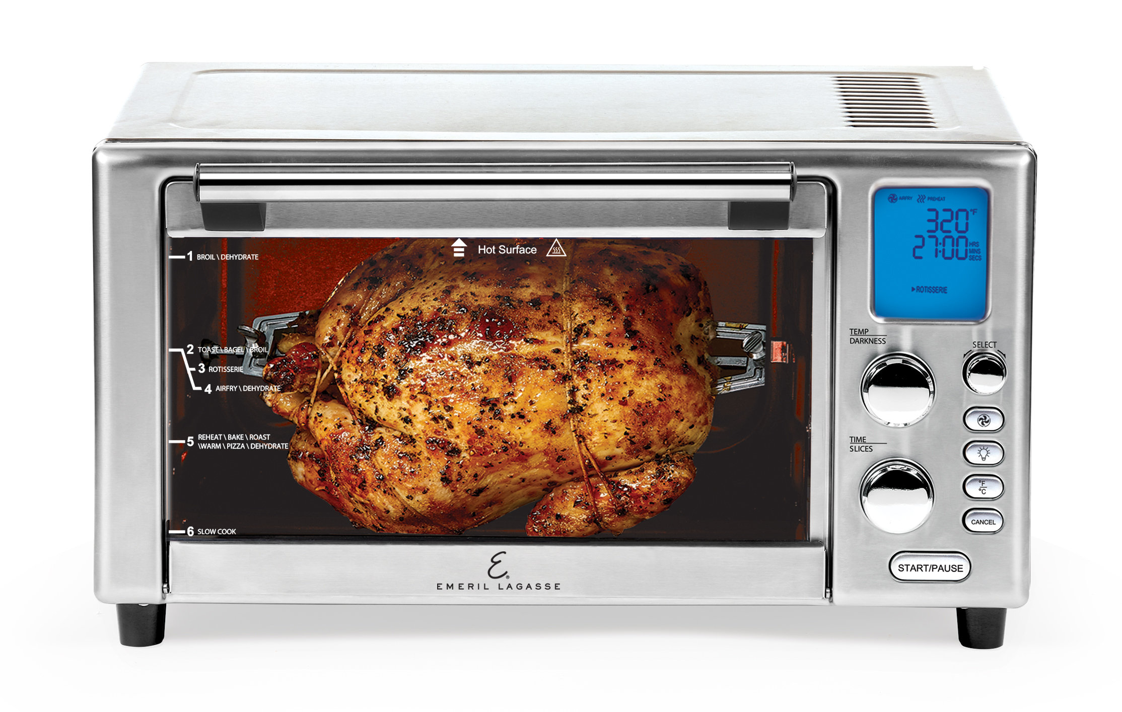 Emeril Lagasse Everyday 360 Stainless Steel Air Fryer, 360° Quick