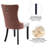 Kingson Modern Glam Tufted Two-Tone Dining Chair with Nailhead Trim & Back Pull Ring-14894262-9081305