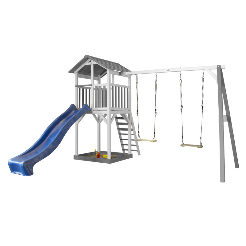 AXI Hemlock Swing Set with 2 Swing(s) , 1 Slide(s), Blue
