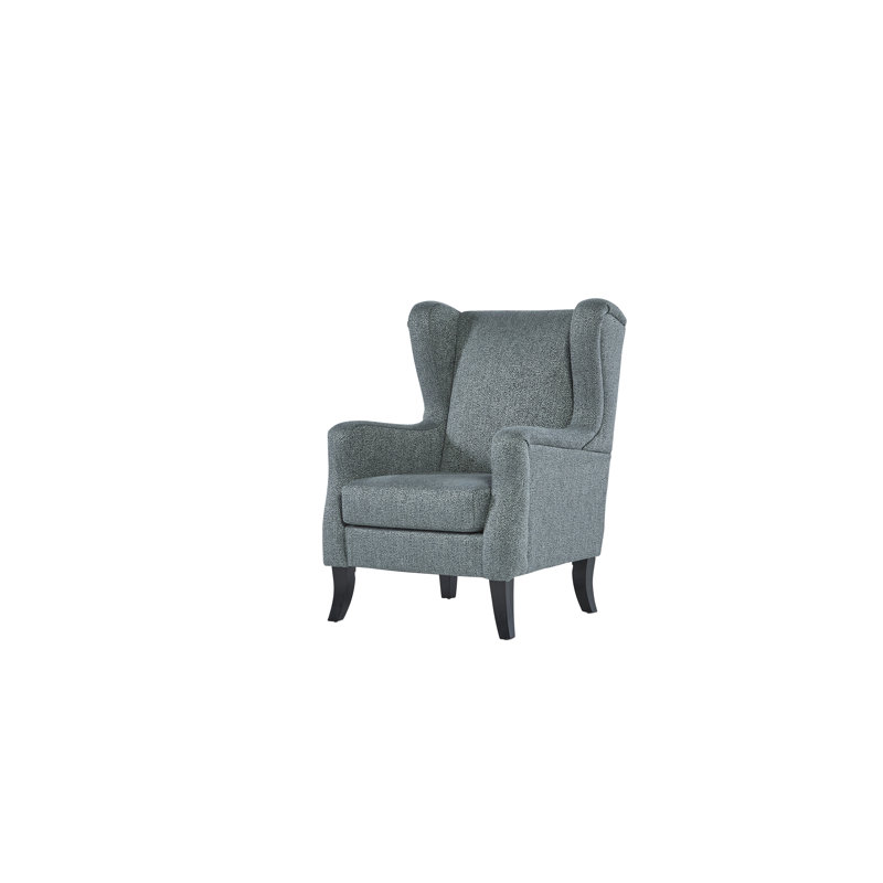 Fauteuil à oreilles en polyester 11400, Mélange de polyester bleu