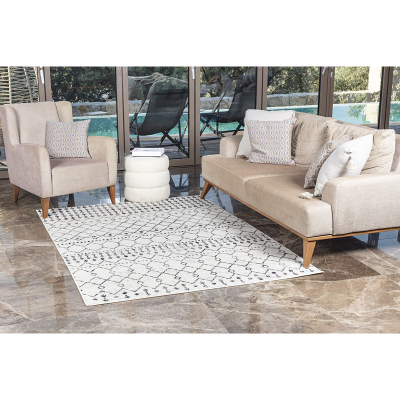 Malena Black/Off-White Rug, Rectangle 200 x 275 cm