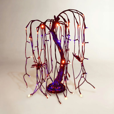 24" Halloween Willow LED Bonsai Tree