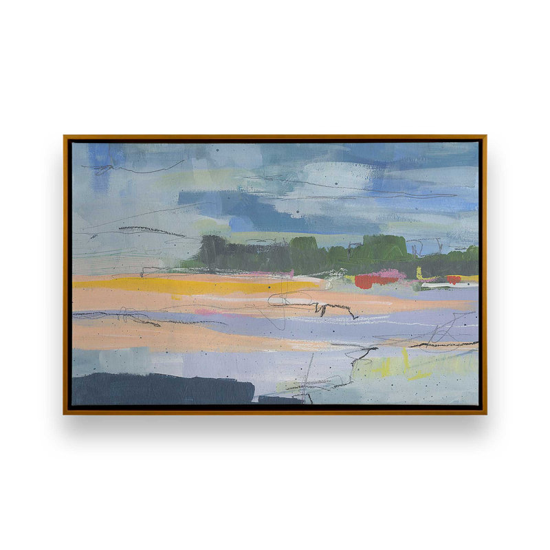 «Twilight's First Glow», reproduction sur toile, Cadre flottant or poli, H 10 po x l 14 po x P 1,75 po