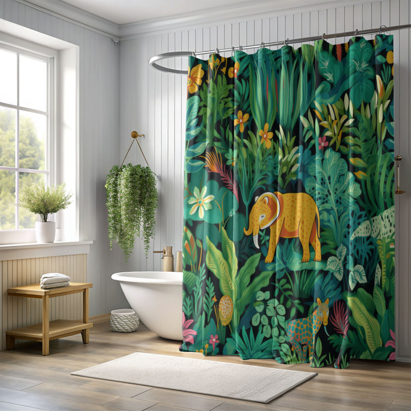 Rideau de douche Explorer's Woods - Premium, H 74 po x l 71 po
