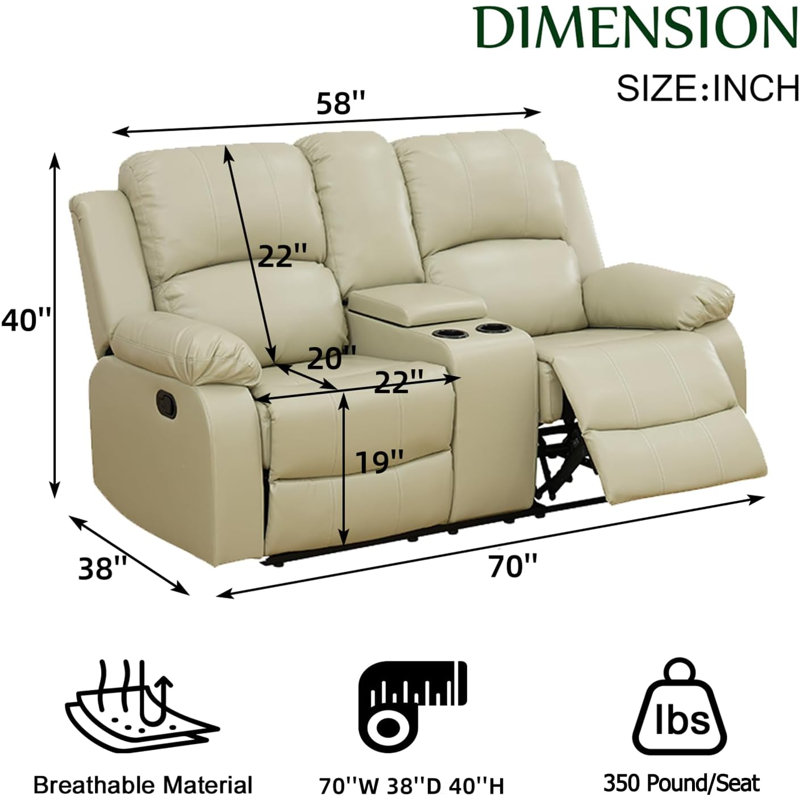 Canapé en cuir recyclé beige