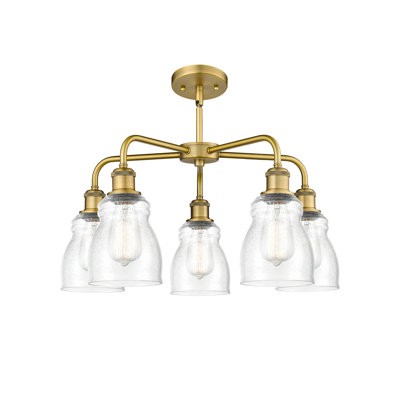 Lustre en forme de cloche à intensité variable en acier à 5 lumières Penaflor