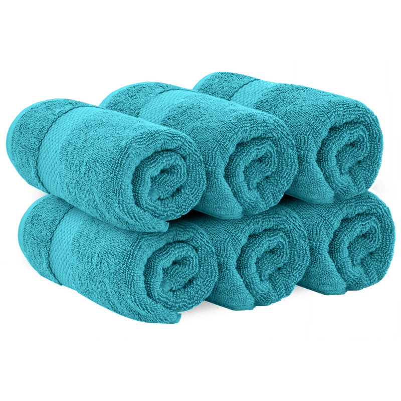Débarbouillette 100% coton Alderic, Turquoise