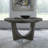Trenea Opt 5 Piece Pedestal Table Set w/ 4 Panel Back Upholstered Chairs