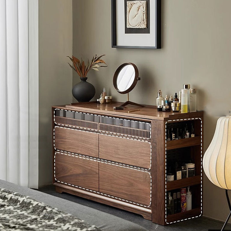 Multi-functional retractable makeup vanity