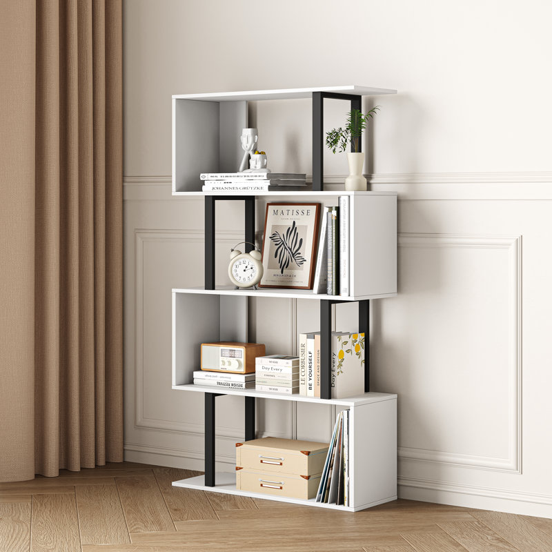 Étagère de rangement Linford, H 50 po x l 27,5 po x P 9 po, Blanc