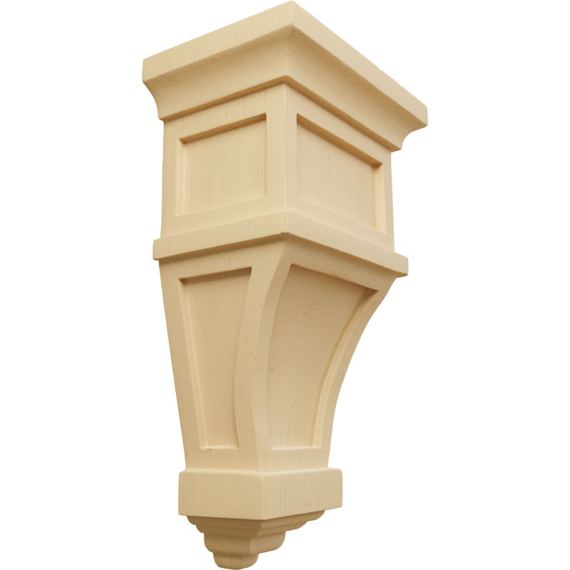 6"W x 4"D x 11"H Alpine Corbel, Alder, Alder