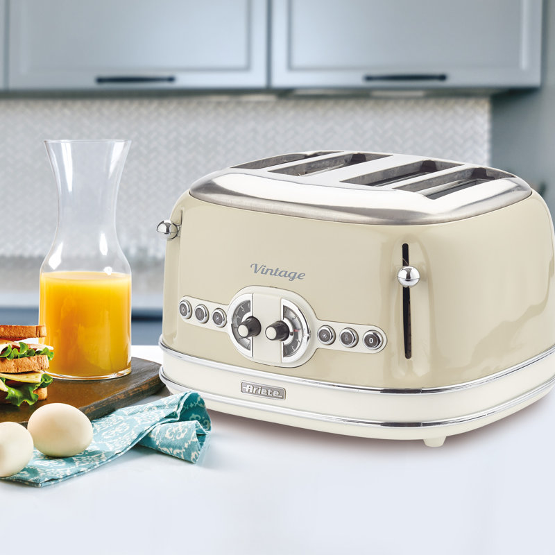 Ariete Vintage 4 Slice Toaster, Cream