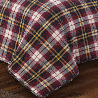 Dakota Polyester Flannel Plaid Quilt
