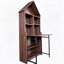 Bureau d'artisanat pliant avec tablettes de rangement, bureau convertible dissimulé en bibliothèque, bureau pliable avec rangement, bureau de disparition pour petits espaces, table de bricolage multifonctionnelle, bureau de coiffeuse-1386557432