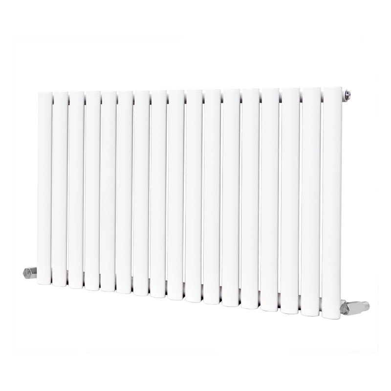 Shirly Horizontal Oval Panel Radiators, Gloss White, 60cm H x 100.3cm W, 1