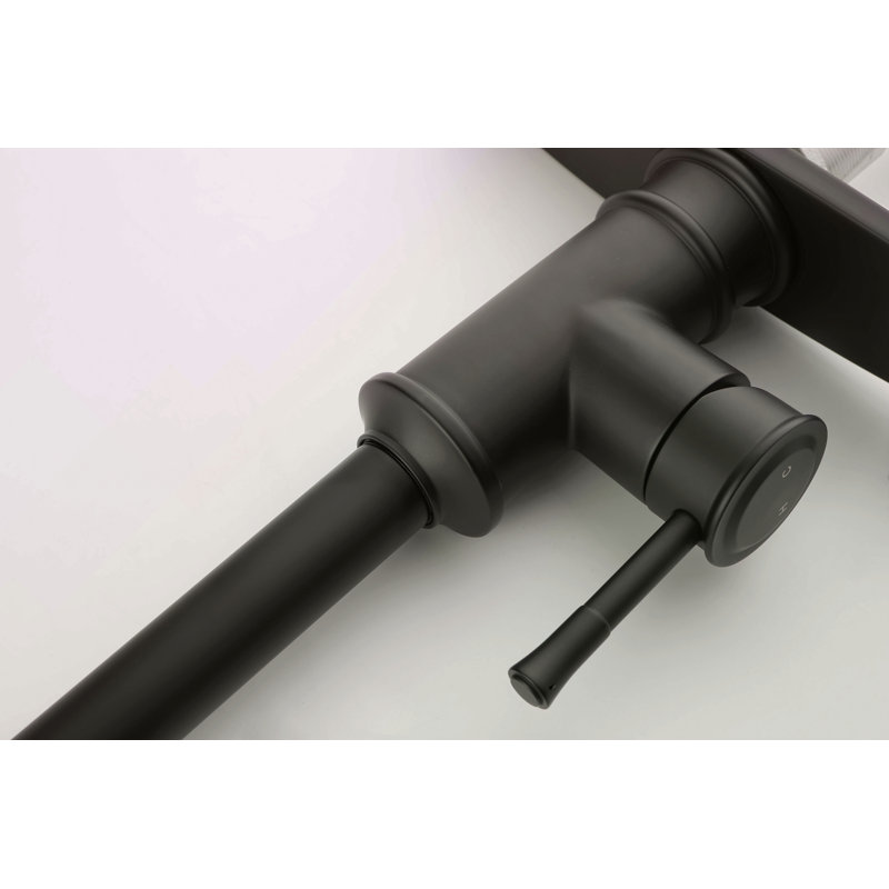 Robinet de cuisine avec douchette extractible, Noir mat